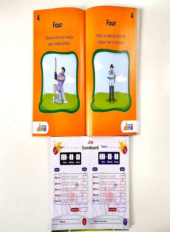 Learning Dino Book Cricket Game - 2 to 4 Player | Travel Game | Gift for Cricket Lover | Secret Santa Gift | Family Game - Image 5